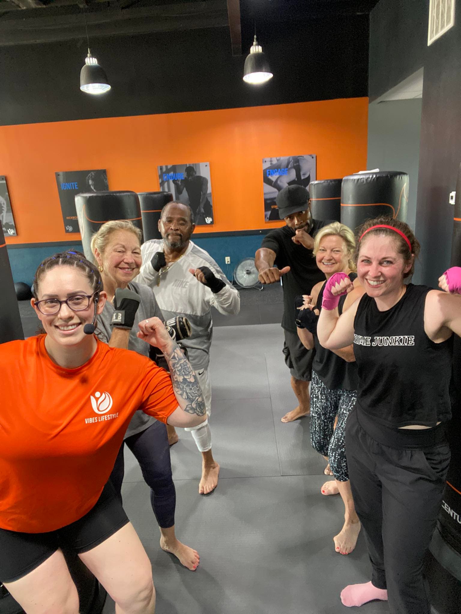 Vibes Lifestyle members after a group class